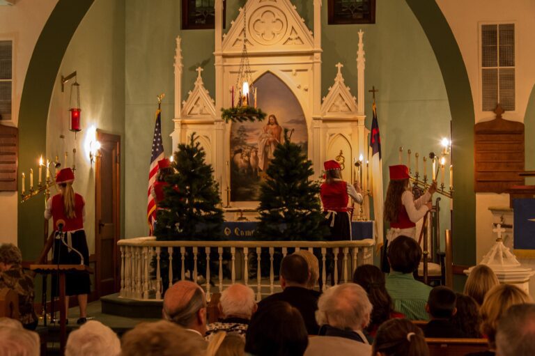 lighting of the candles at the Scandinavian Christmas Program