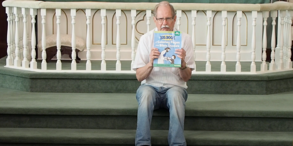 Pastor Phil Peterson sharing the story of Noah and the Ark via YouTube during the Covid-19 lockdown of 2020.